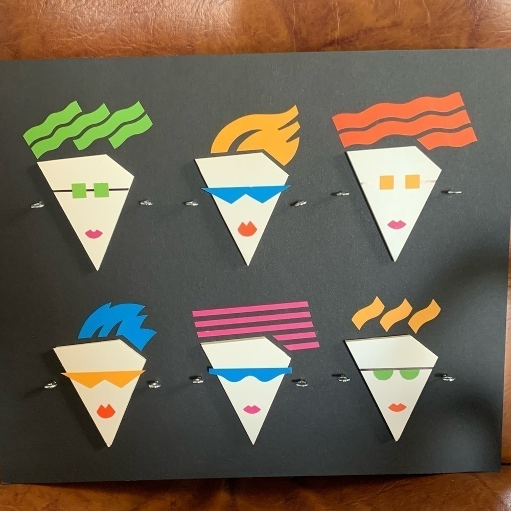 Vintage 80s Deco Pop Art Earring Holder - Picture 4 of 8